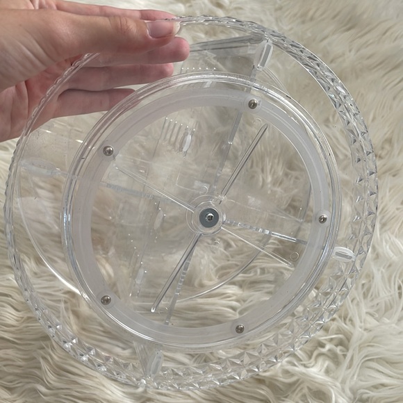 Make up 4 shelf organizer Clear plastic personal care storage swivel lazy Susan - Picture 9 of 17